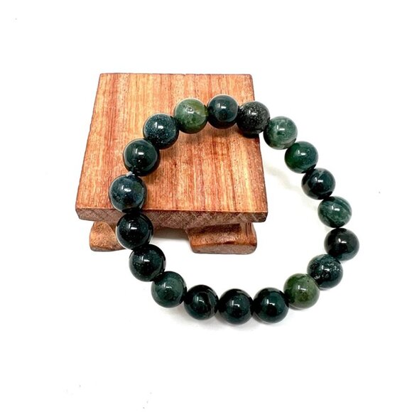 Moss Agate Green Natural Bracelet Jewlery Healing Crystal Stone bangle NEW - Picture 6 of 12